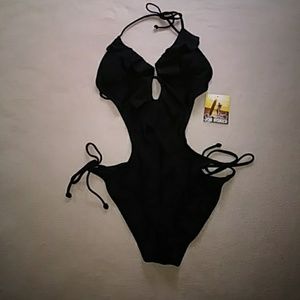 NWT Joe Boxer black monokini